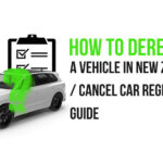 car image with check list on how to deregister a vehicle in new zealand or cancel car registration